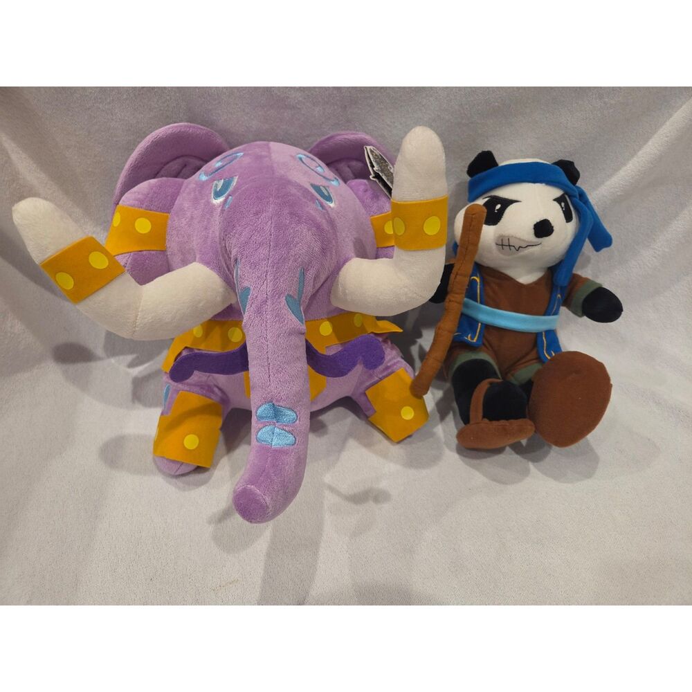 Heroes of Newerth HoN Elephant Plush NWT & Pandamonium Panda Toy Lot Rare Garena